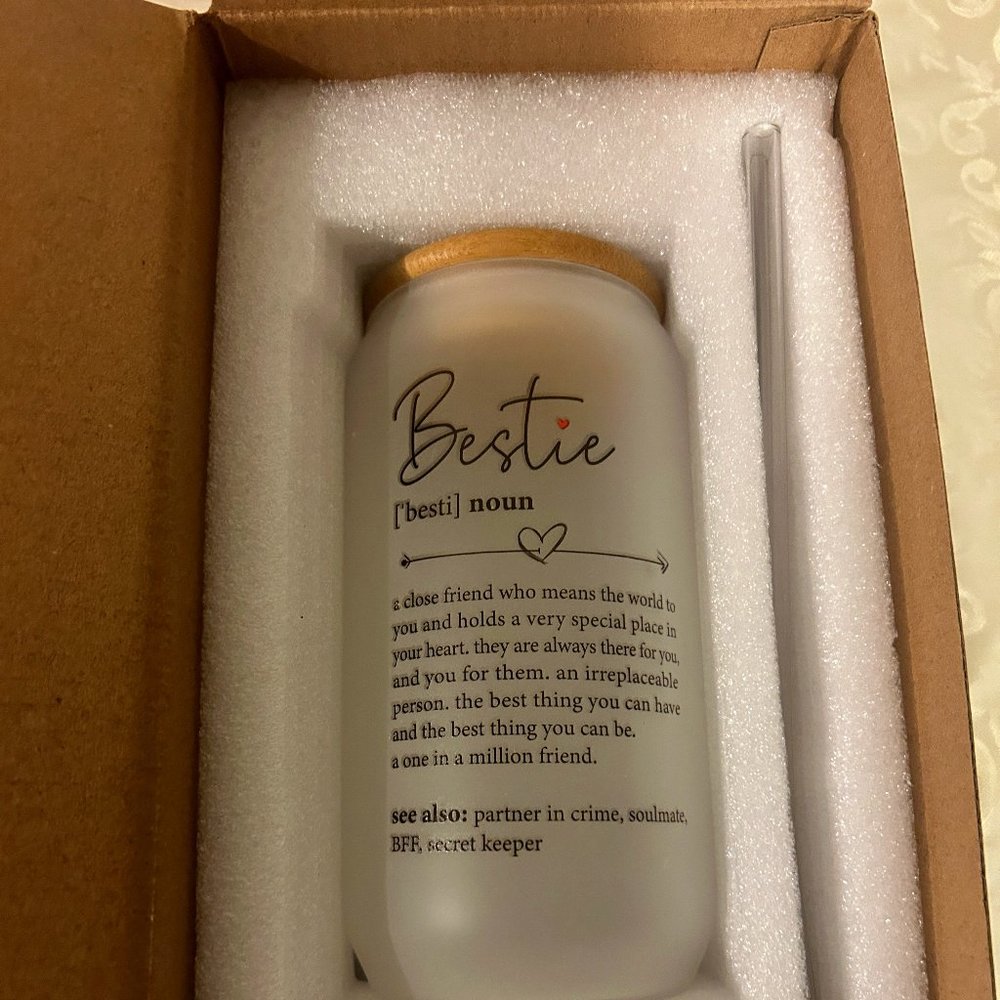 Bestie 16 oz Beer Can Glass
